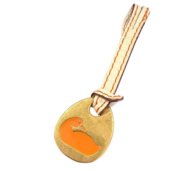 Dooney & Bourke DB Gold and Orange Keychain with Duck Design Authentic designer - Picture 5 of 5